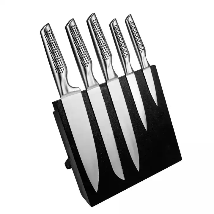 5 bucăți Mâner gol din oțel inoxidabil Set cuțit japonez Set de cuțite 